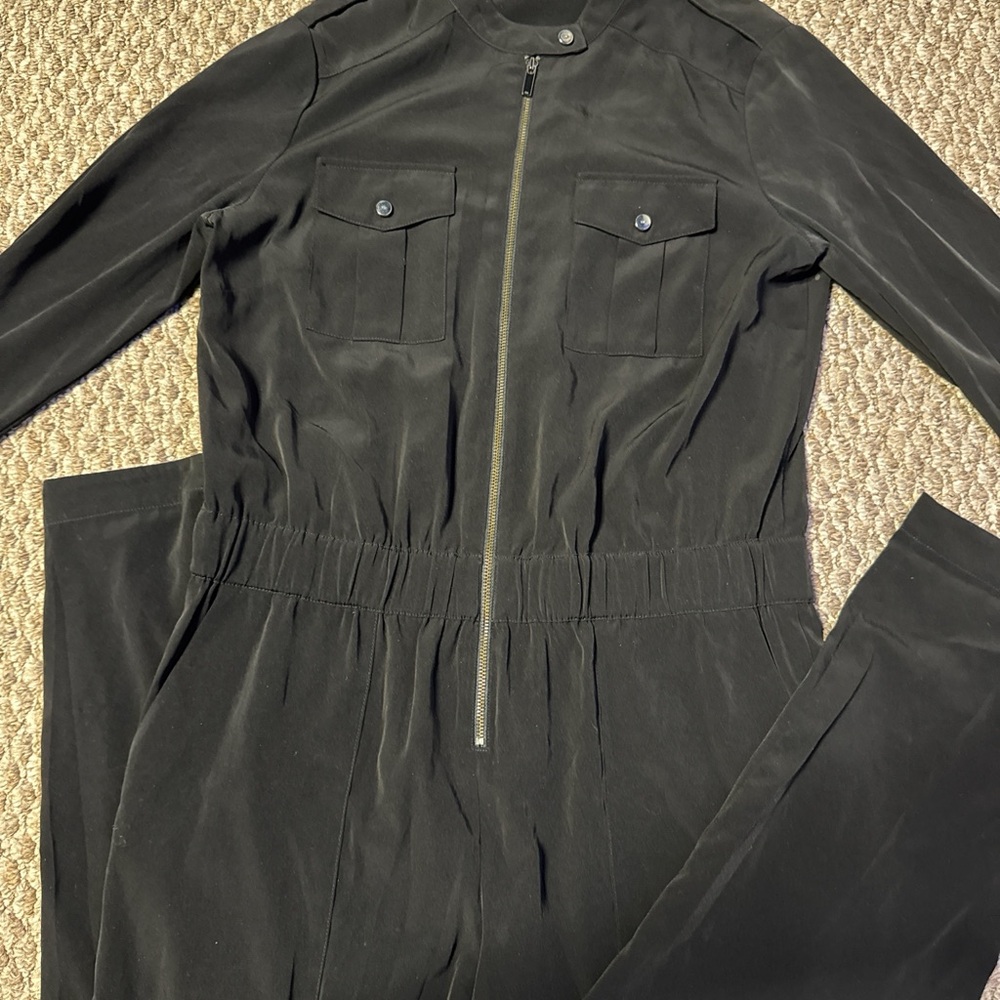 Karen Millen Black Long Sleeve Jumpsuit